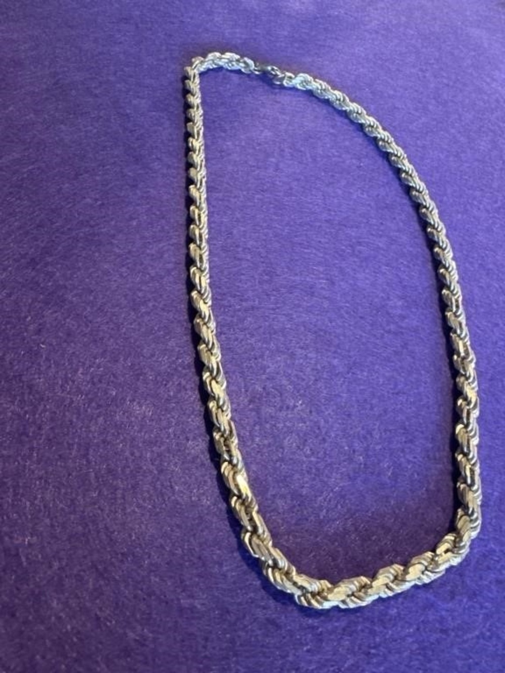 Heavy 925 Italy Sterling Silver Rope Chain Necklace - 20” - 56.43 grams